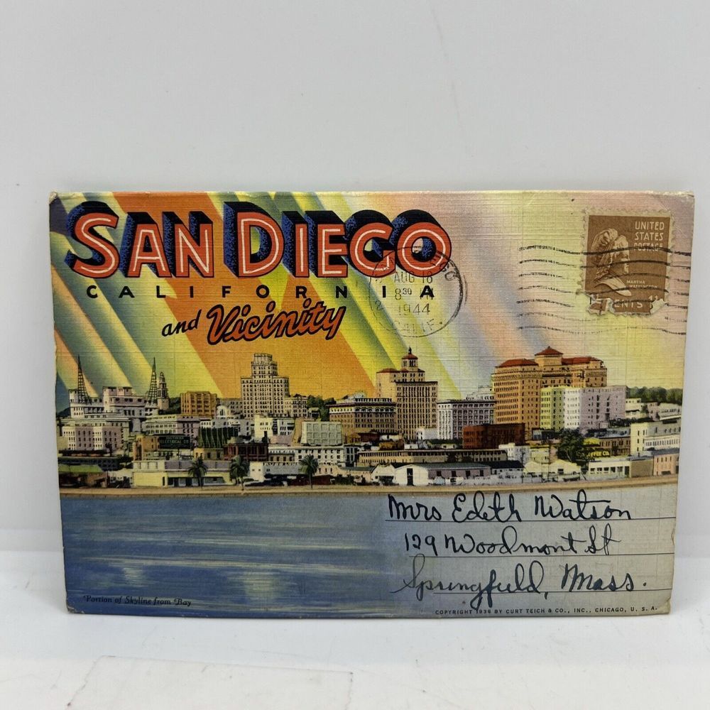 Vintage Souvenir Postcard Folder 1936 San Diego California